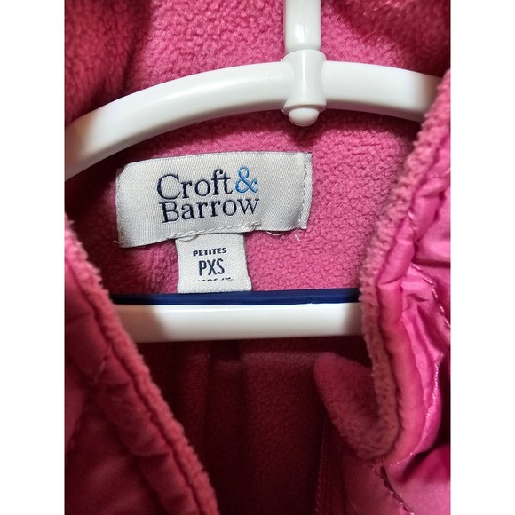 Croft & Barrow Quilted Vest Fleece Lined Puffer Sleeveless Jacket PXS - Picture 2 of 3